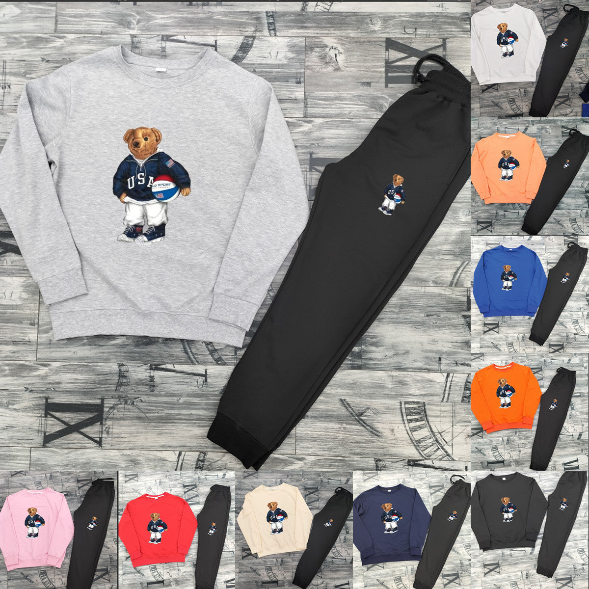 Men's RL Bear 2 Piece Sweatshirt Set
